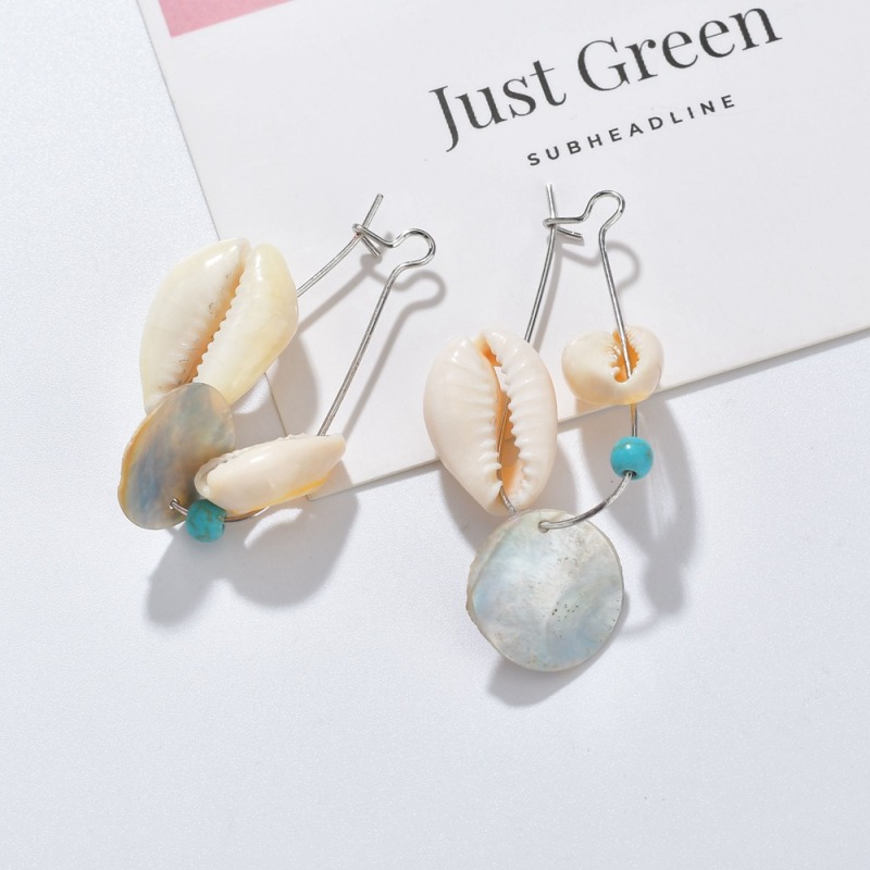 Baroque jewelry costume sea shell long simple earrings for women 2019