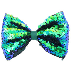 Boutique sequin girls hair accessories bow clips glitter sequin bow clips