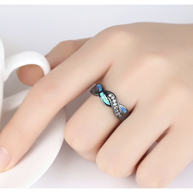 High quality Paris fashion accessories stainless steel jewelry opal ring High quality Paris fashion accessories stainless steel jewelry opal ring