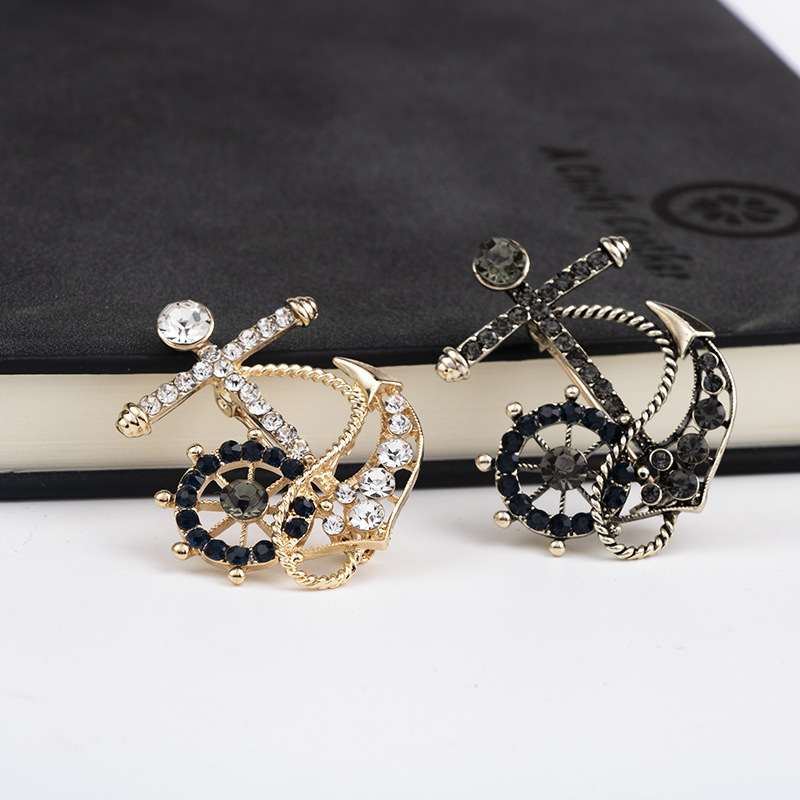 new INS amazon korean fashion wholesale bulk rhinestone steer cross shirt suit brooches