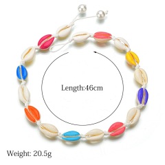 Bali Hawaii lovely women beach holiday cowrie colorful shell pendant necklace