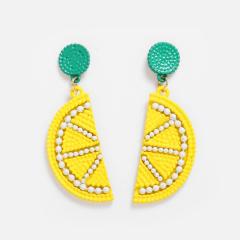 fancy best sell wish amazon korean women ladi jewelry banana earrings set drop earring fruit earring