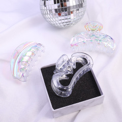 2020 new fancy woman girls large transparent hair accessories white hair claws