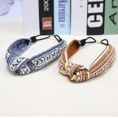 New handmade Polish mia beaded women hair accessories braided hair elastic hair band headband New handmade Polish mia beaded women hair accessories braided hair elastic hair band headband