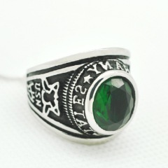 fashion ins amazon jewelry soccer logo Blue enamel custom signet boxing championship rings