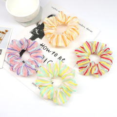 2020 new fashion custom girls colorful bar mesh elastic elastic scrunchies for hair 2020 new fashion custom girls colorful bar mesh elastic elastic scrunchies for hair
