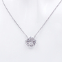 Retro and Flower shape 925 sterling silver platinum moissanite necklace Retro and Flower shape 925 sterling silver platinum moissanite necklace