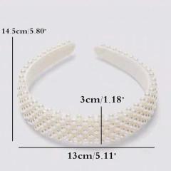 White Hairband Headwear Headdress Wedding Hair Accessories Pearl Headbands for Women Ladies