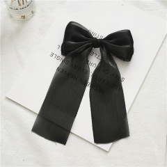 Summer wholesale women new design yarn bowknot ribbon hair clip for girls