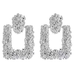 European exaggerated new design fashion trending alloy multicolor spray paint elegant earrings