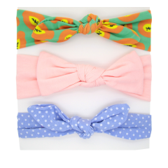 Wholesale cute elastic bow knot 3 pieces suit hair band for baby girl hair accessories