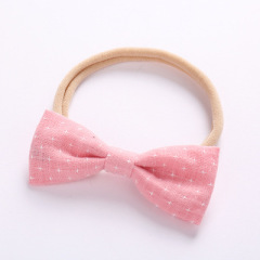 wholesale ins cute bow knot stylish elastic latest designs plain hair accessories baby headbands for girls