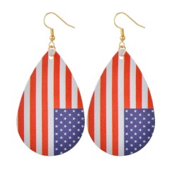 European and American popular personality trend flag basketball leather earrings for women