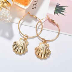 2019 Drop earrings jewelry for women gold hoop big sea shell earrings