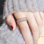 High quality women jewelry brass white steel bow shaped index finger open Rings High quality women jewelry brass white steel bow shaped index finger open Rings