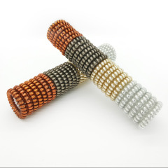 5.5CM wide mix color fabric cloth line hair pnoytail holder elastic telephone wire hair tie