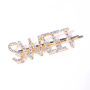 2020 new style custom girls colorful rhinestone letter SWEET hair pins with words