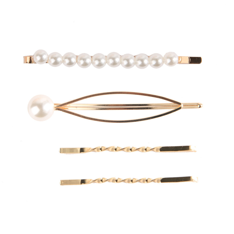 Women Geometric Shape wedding Metal Hair Accessories pear Hair Barrettes Women Geometric Shape wedding Metal Hair Accessories pear Hair Barrettes