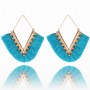 Trendy Vintage BOHO V shape Alloy Pendent Statement Tassel Earrings Jewelry Trendy Vintage BOHO V shape Alloy Pendent Statement Tassel Earrings Jewelry