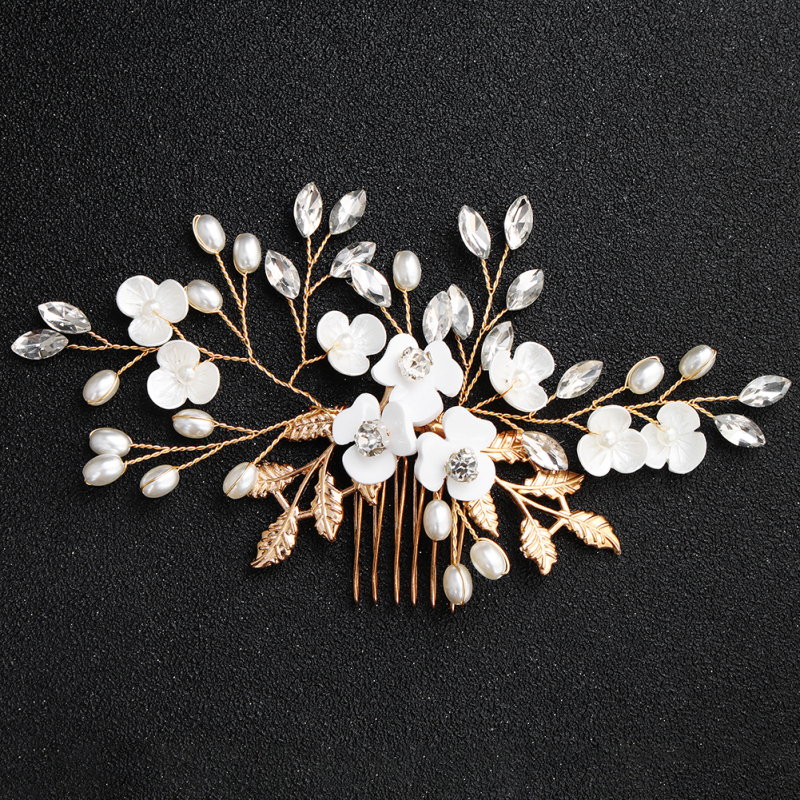 metal womens Pearl Hair Accessories Wedding Bridal Hair Combs for braids metal womens Pearl Hair Accessories Wedding Bridal Hair Combs for braids