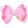 2020 New Arrived Grosgrain Ribbon Pearl Flower Bows Hair Clips For Kids