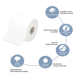 Factory Wholesale Plain 100 % Virgin Bambo Elite Bluk Toilet Paper 3 Ply