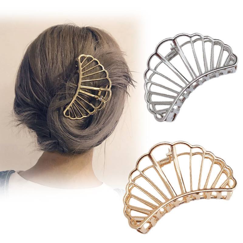 2020 INS Hot smooth gripping retro adult metal hair claw clip for women
