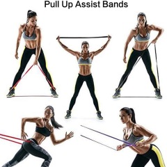 Custom printed logo natural latex pull up assist power resistance exercise bands