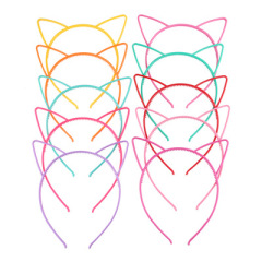 Colorful custom kids hair accessories cat plastic cat ear headband Colorful custom kids hair accessories cat plastic cat ear headband