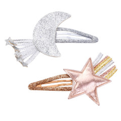 Hot star moon glitter bling hair clip child hair accessories barrettes Hot star moon glitter bling hair clip child hair accessories barrettes