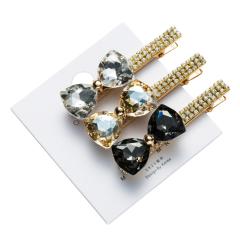 Victoria Baroque vintage Simple hair pin non-slip diamond bow barrette for women