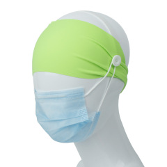 New design prevent the earache womens outdoor yoga sport short headband with buttons