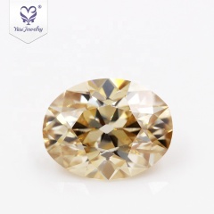 0.1carat 2*4mm champagne yellow cushion cut diamonds forever brilliant asscher moissanite