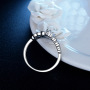Rose Gold Plated Crown Crystal Bridal Engagement Ring  Moissanite Diamond Ring
