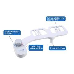 Non-electric bathroom water pressure control abs mechanical bidet attachment for toilet seat