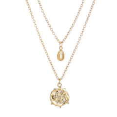 Luxury jewelry for women summer holiday design vintage rosary metal necklace
