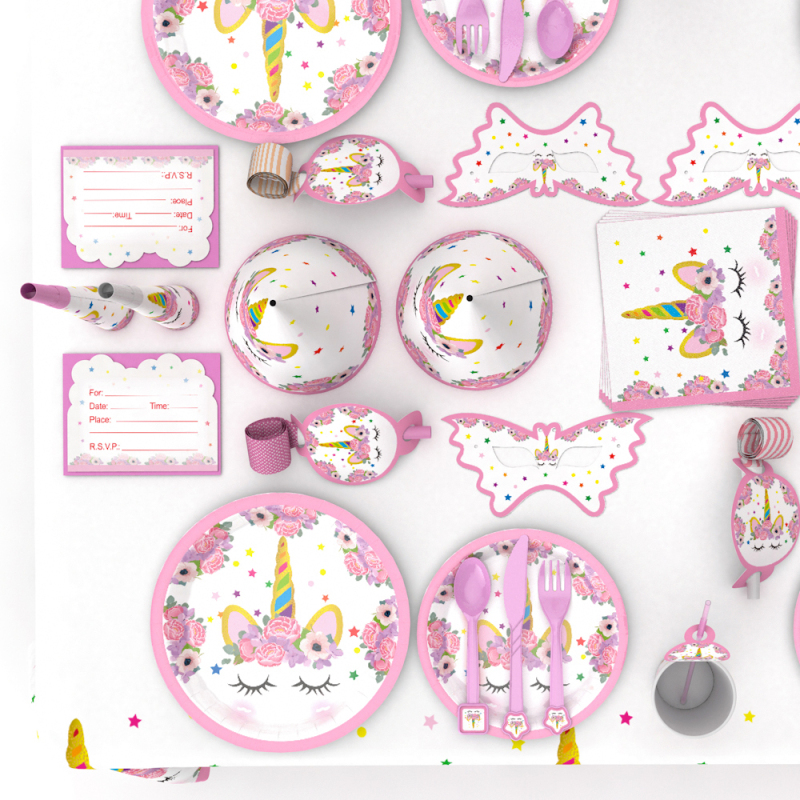 Wholesale China Merchandise Birthday Decorations All In One Guests Tableware Rainbow Unicorn Party Supplies Pack Wholesale China Merchandise Birthday Decorations All In One Guests Tableware Rainbow Unicorn Party Supplies Pack