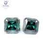 Wholesale VVS green jewelry square shape moissanite material for rings Wholesale VVS green jewelry square shape moissanite material for rings