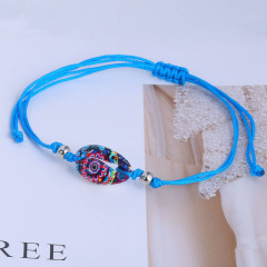 fashion handmade knit weave rope girl women Adjustable jewelry color natural shell bracelets