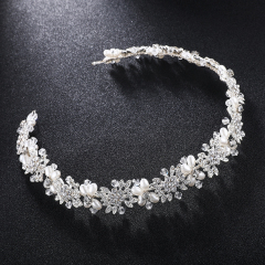 Fashion Tiaras Wedding pearl Hair Accessories silver crystal bridal Hairbands Fashion Tiaras Wedding pearl Hair Accessories silver crystal bridal Hairbands