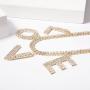 wholesale jewelry bling bling chain crystal LOVE letter choker for women