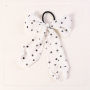 wholesale custom elastic printed flower ribbon bow hair ties for girls
