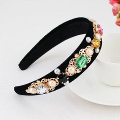 2020 baroque hairband winding Bling Beads Hair Hoop flower glitter rhinestone crystal headband