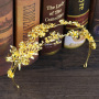 Wholesale OEM Rhinestone gold Wedding hair band for bridal