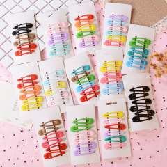 Fashion wholesale cute children muti color bb rainbow hair clips for girls