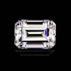Emerald cut 1carat 5*7mm synthetic D color moissanite diamond stone Emerald cut 1carat 5*7mm synthetic D color moissanite diamond stone