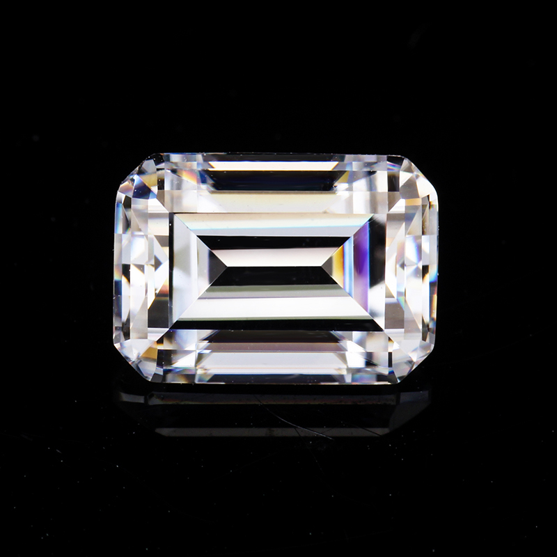 Emerald cut 1carat 5*7mm synthetic D color moissanite diamond stone Emerald cut 1carat 5*7mm synthetic D color moissanite diamond stone
