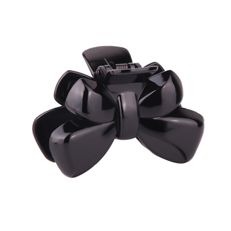 Wholesale custom women accessories plastic bow girls ponytail hair  clip claws for daily life