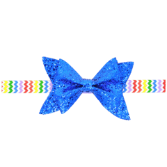 Simple design glitter sequin bow knot hair band for baby kids hair accessories
