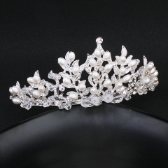New dsgin silver pearl wedding crystal bridal tiaras and crowns for girls New dsgin silver pearl wedding crystal bridal tiaras and crowns for girls